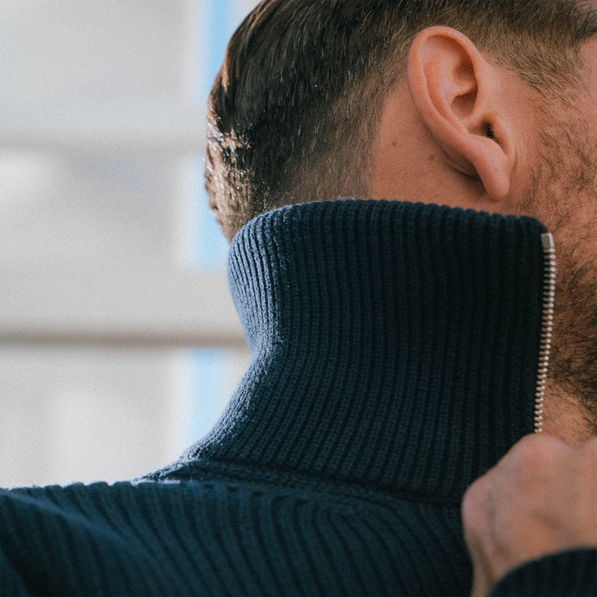 Sauzon Trucker Sweater - Navy Blue (image n°8)