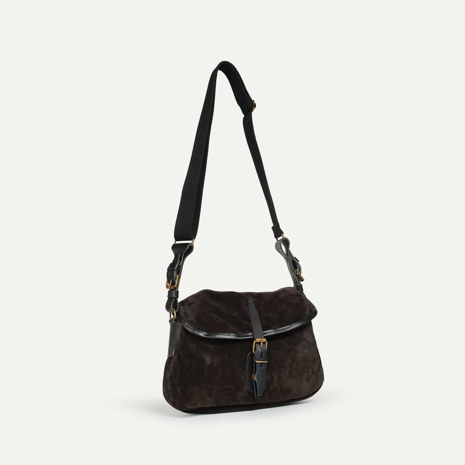 Bolsa de pesca XS / Cuero aterciopelado - Marrón oscuro (imagen n.º 2)