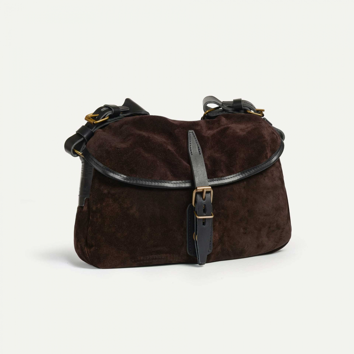 Musette des Fischers S / Veloursleder - Dunkelbraun (image n°3)