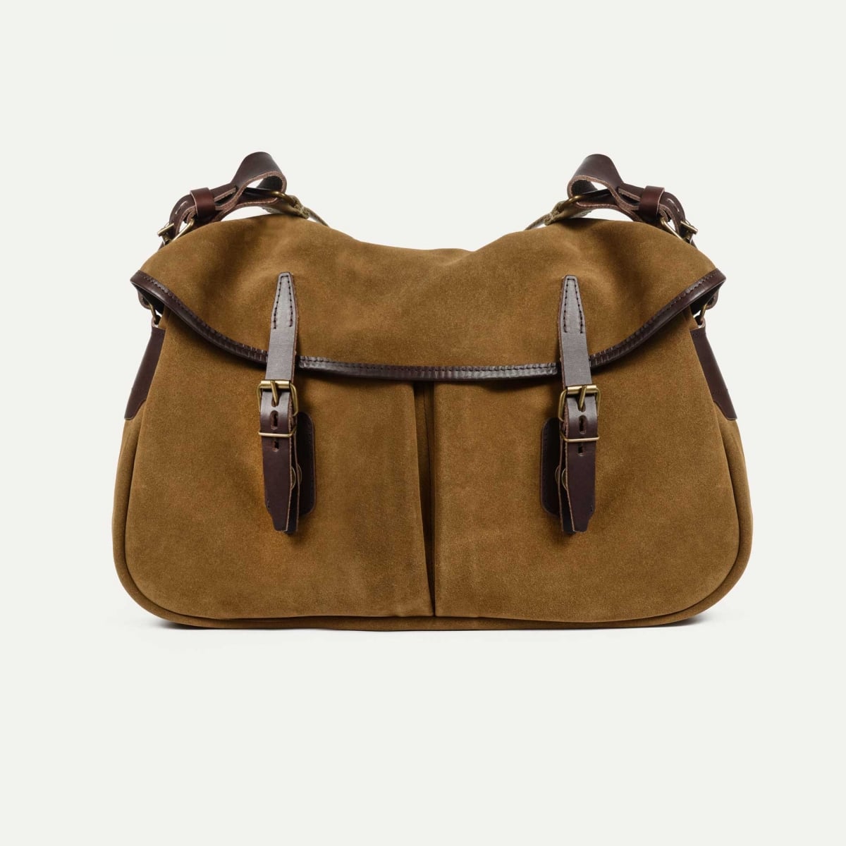 Musette des Fischers M / Veloursleder - Haselnussbraun (image n°1)