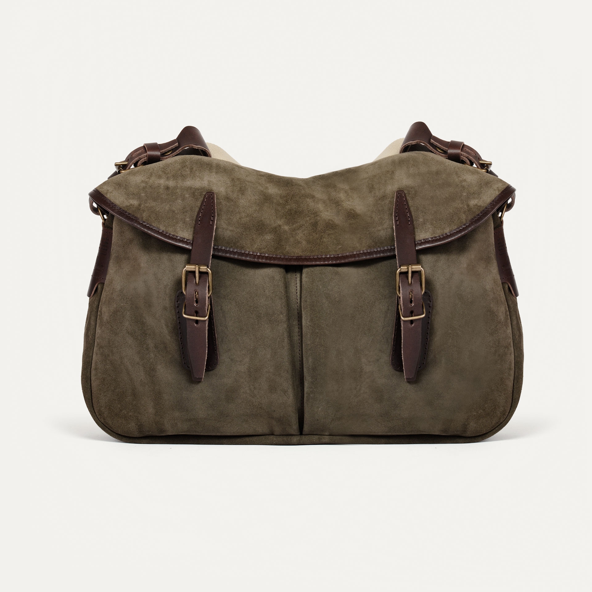 Musette du Pêcheur M  / Cuir Velours - Musk (image n°1)