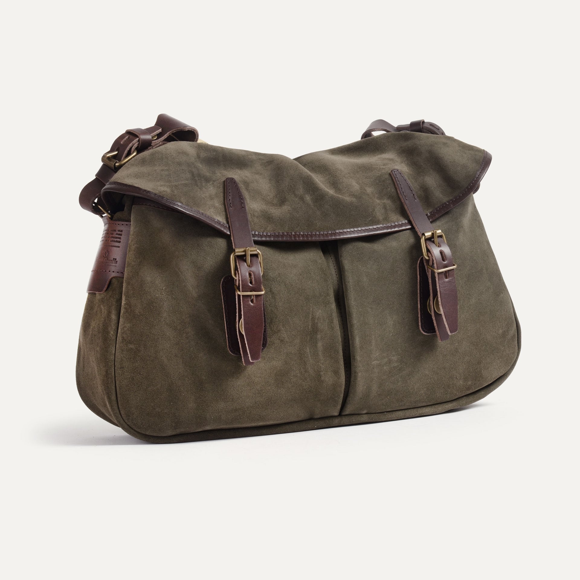Musette du Pêcheur M  / Cuir Velours - Musk (image n°2)