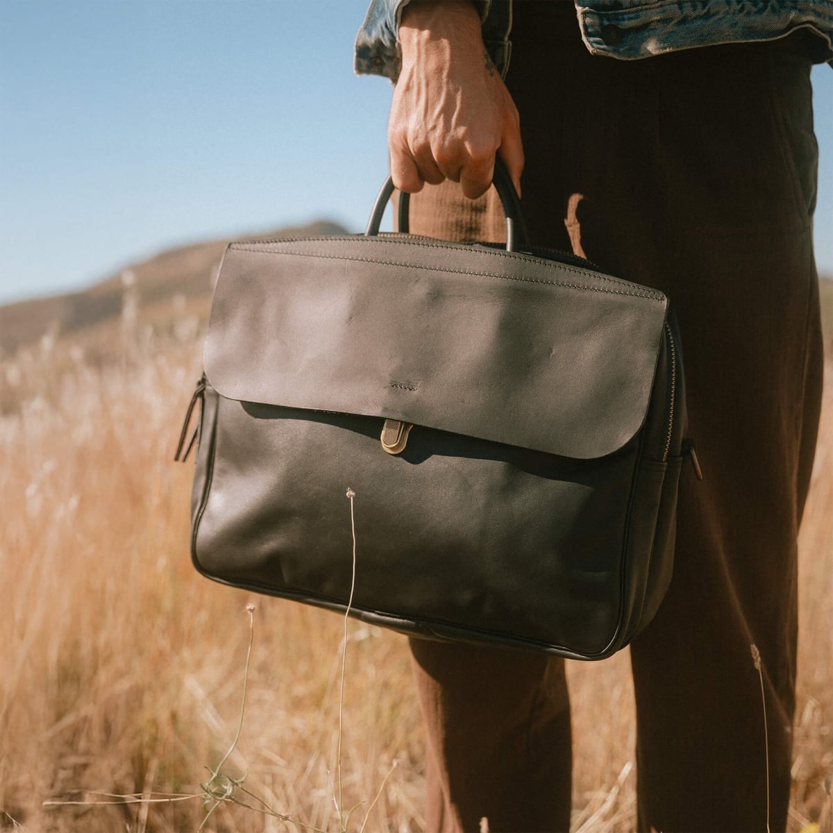 Zeppo duo business bag - liscio Black (image n°7)