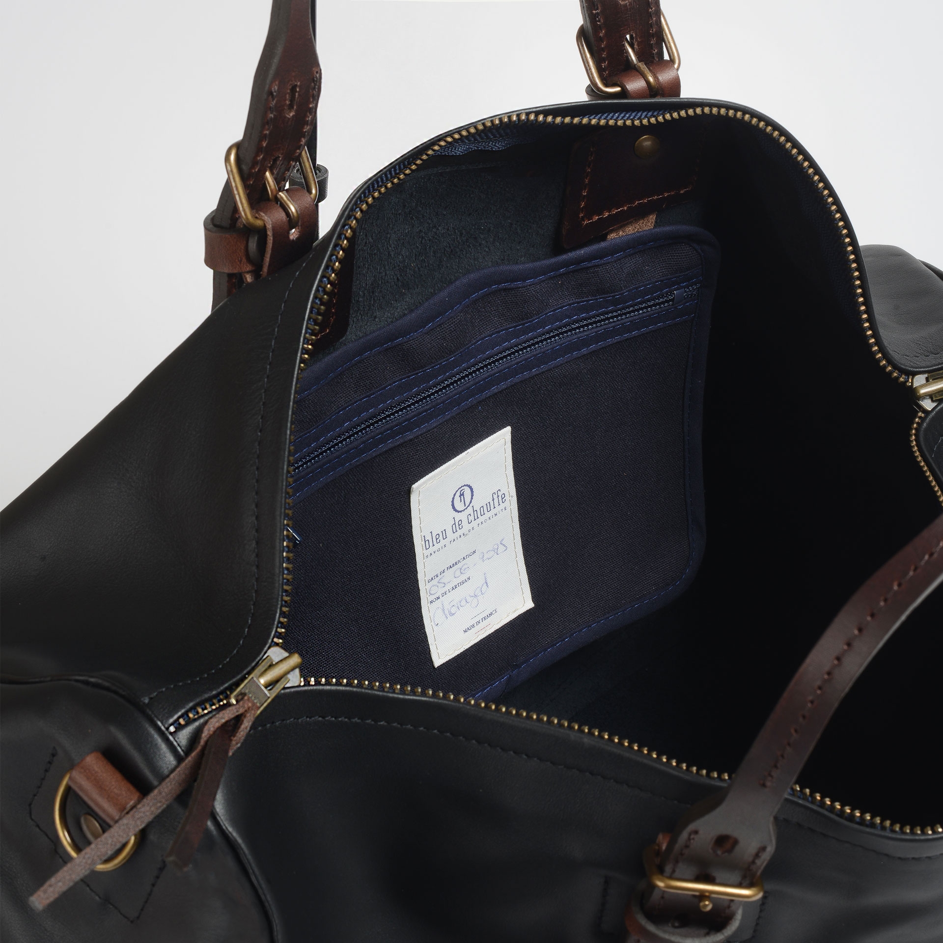 Sac de voyage Hobo liscio - Noir (image n°6)