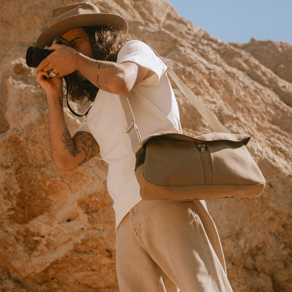 Bolso bandolera Léon - Camel (imagen n.º 9)