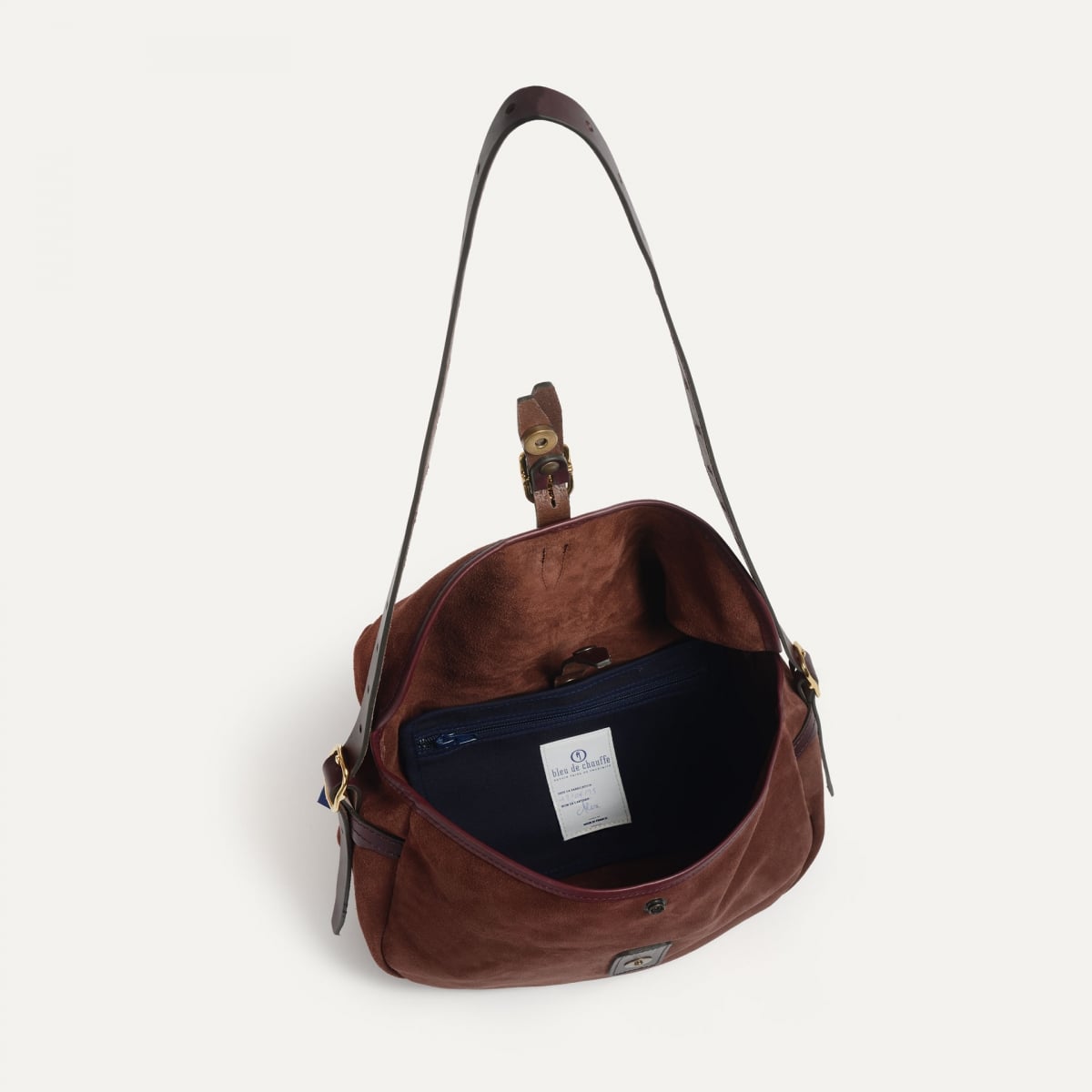 Bolsa de pescador media luna Margot - Marrón rubí (imagen n.º 4)