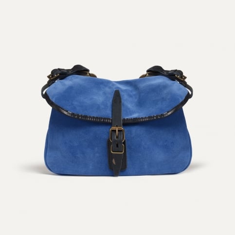 Musette XS Fisherman's bag / Suede - Agate blue