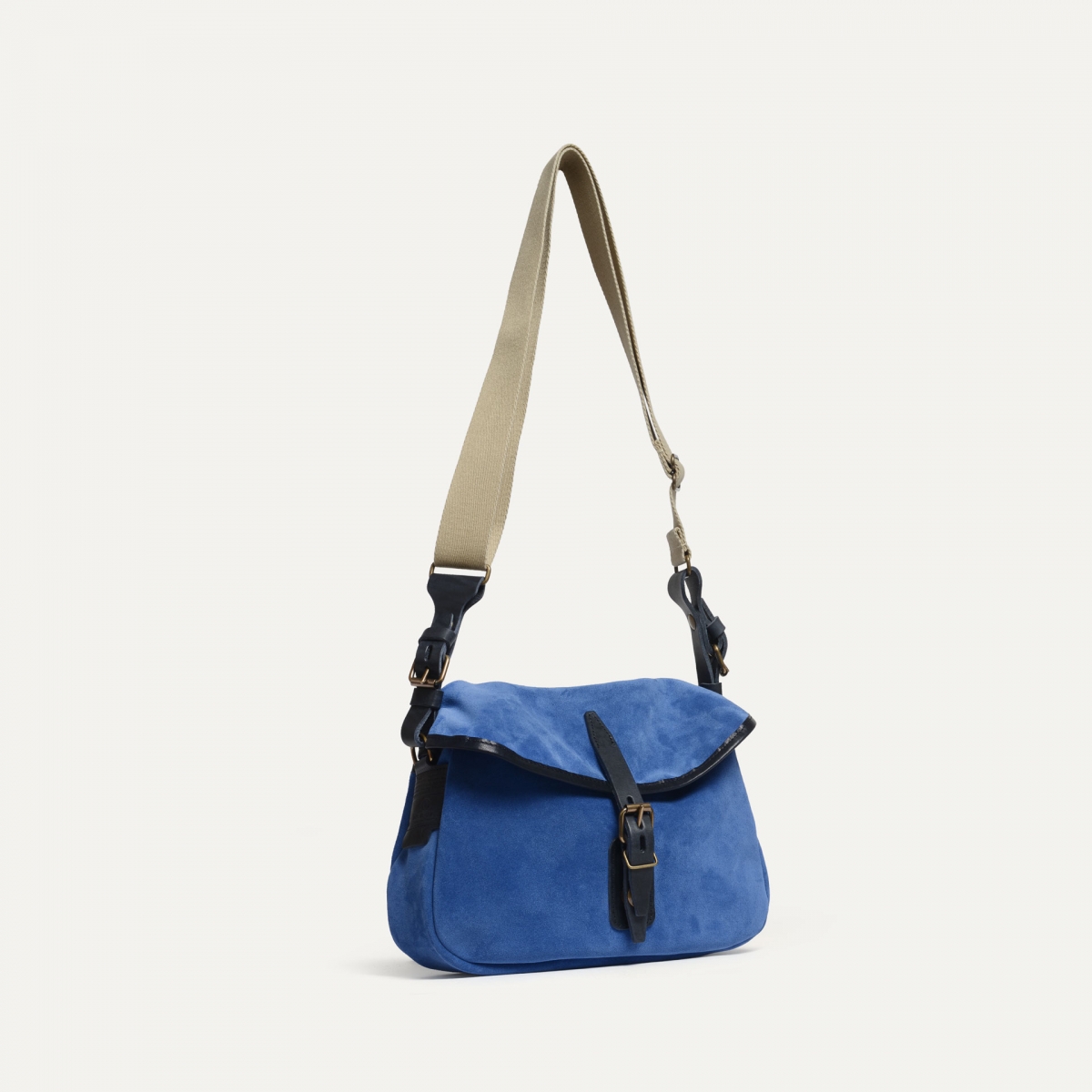 Musette des Fischers S / Veloursleder - Achatblau (image n°2)