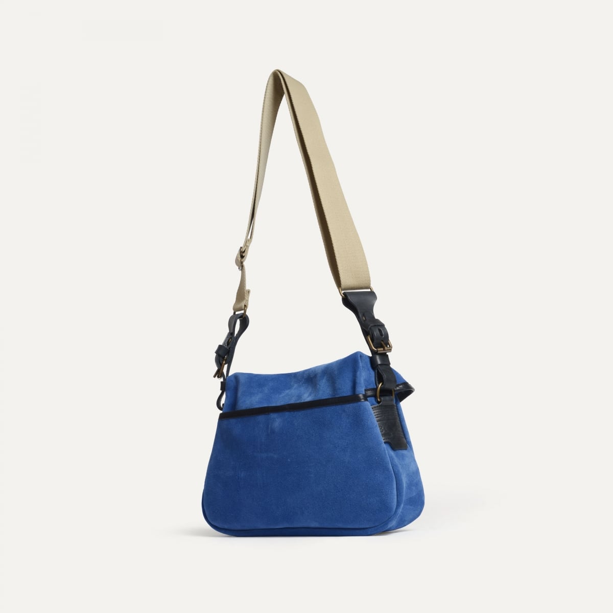 Musette du Pêcheur XS / Cuir Velours - Bleu Agate (image n°4)