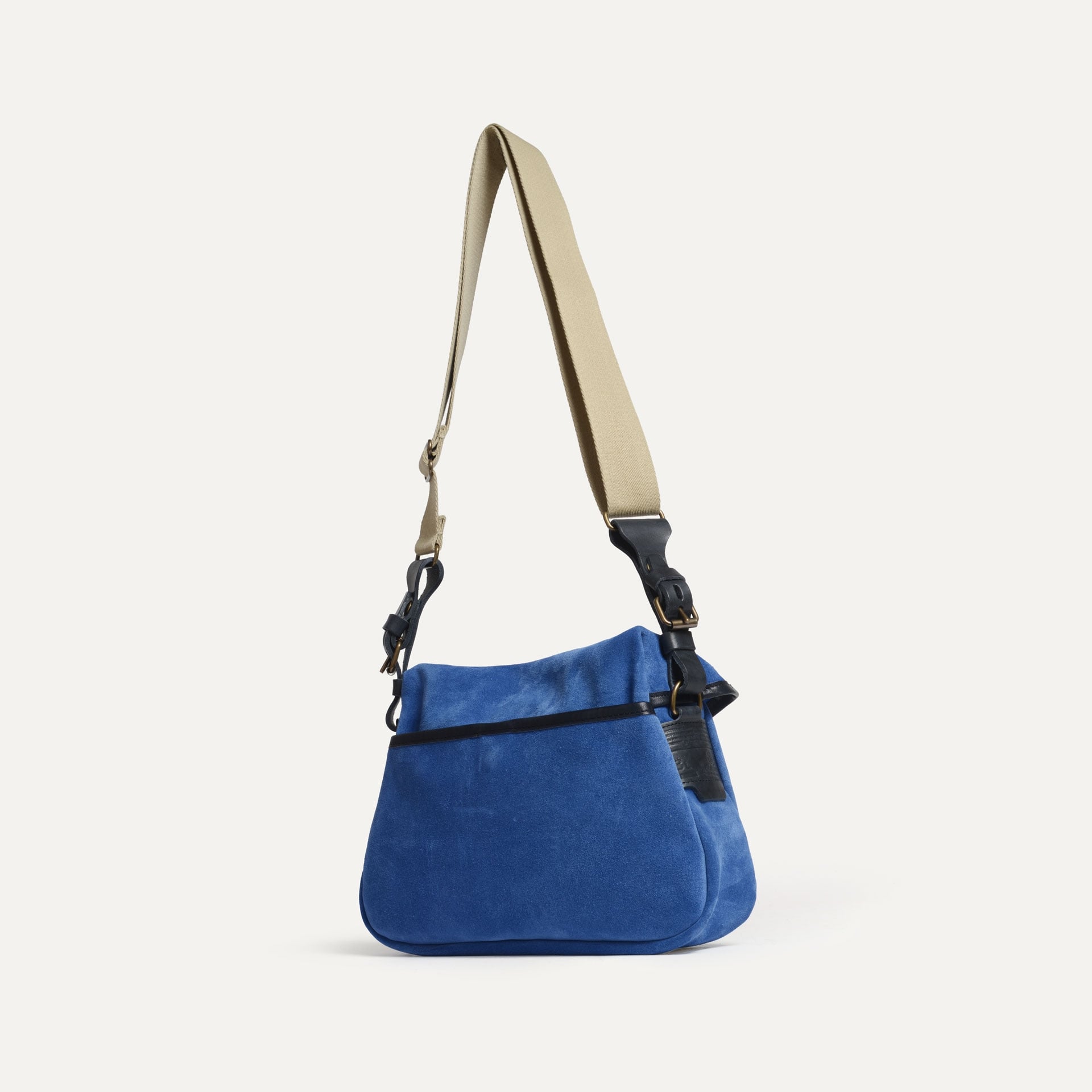 Musette XS Fisherman's bag / Suede - Agate blue (image n°4)