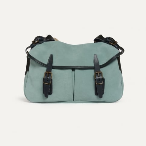 Musette du Pêcheur S / Cuir Velours - Vert Jade