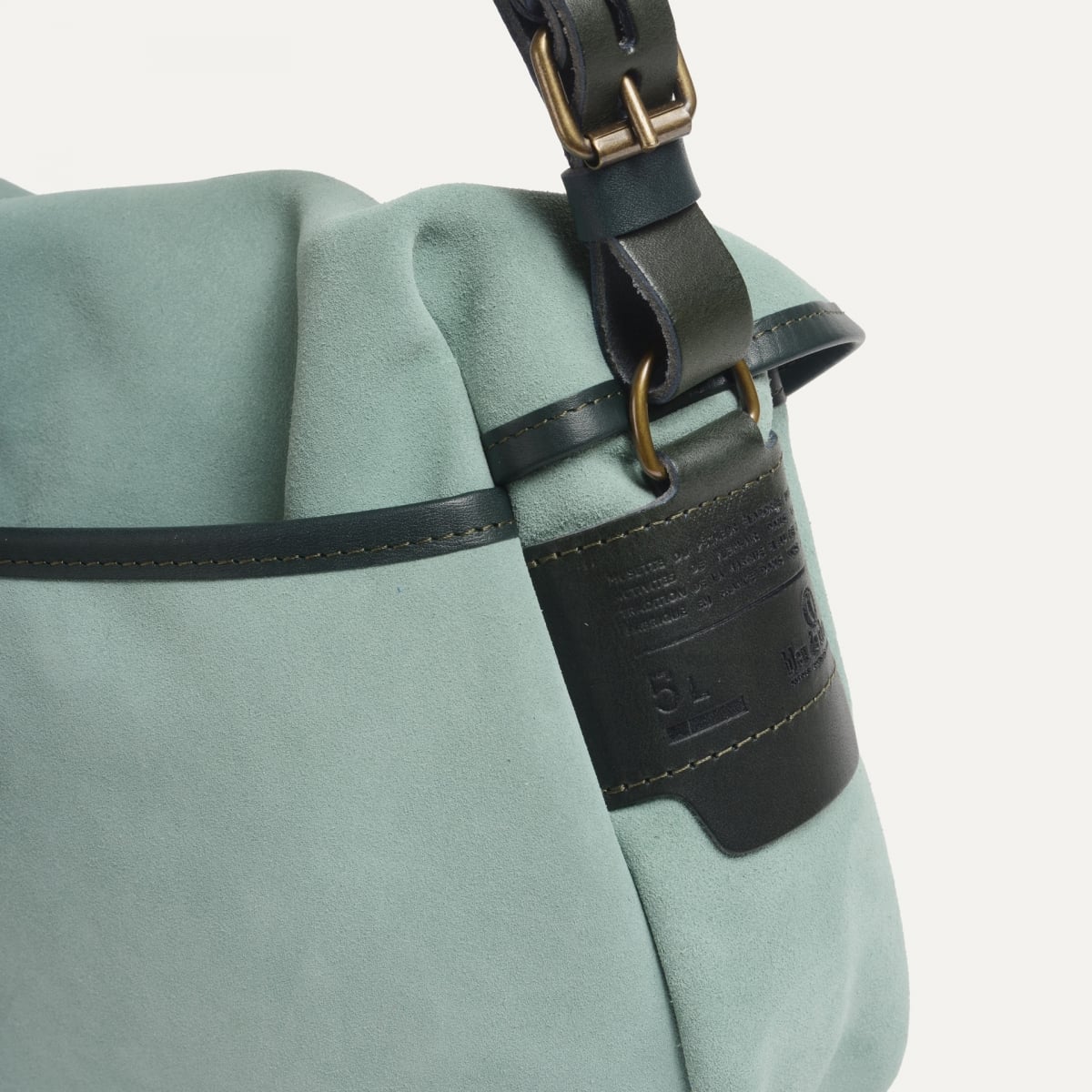 Musette des Fischers S / Veloursleder - Jadegrün (image n°4)