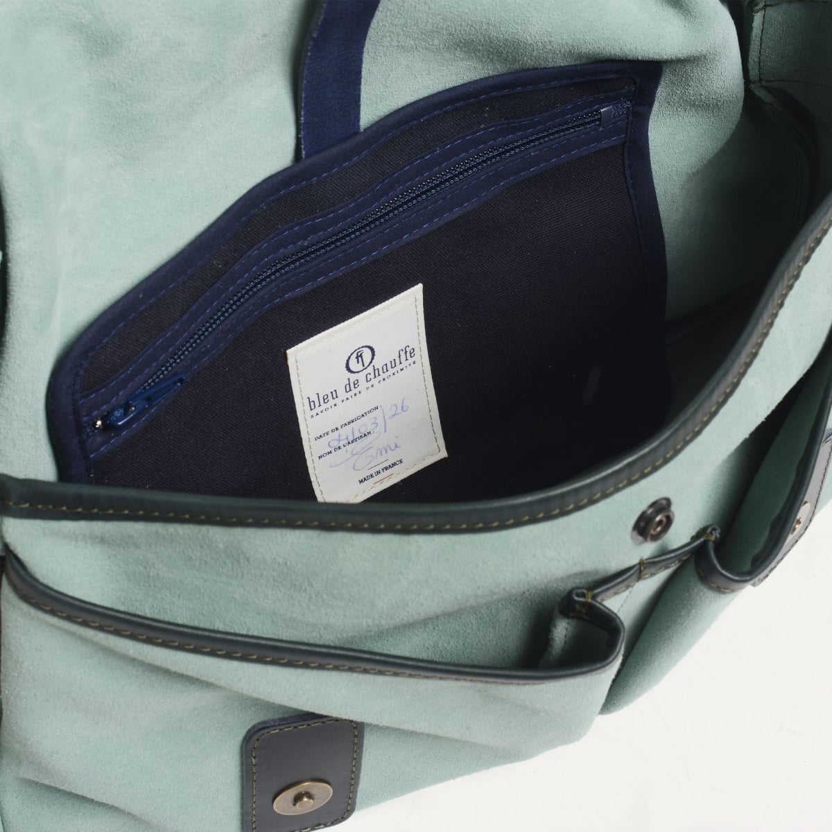 Musette S Fisherman's bag / Suede - Jade green (image n°6)