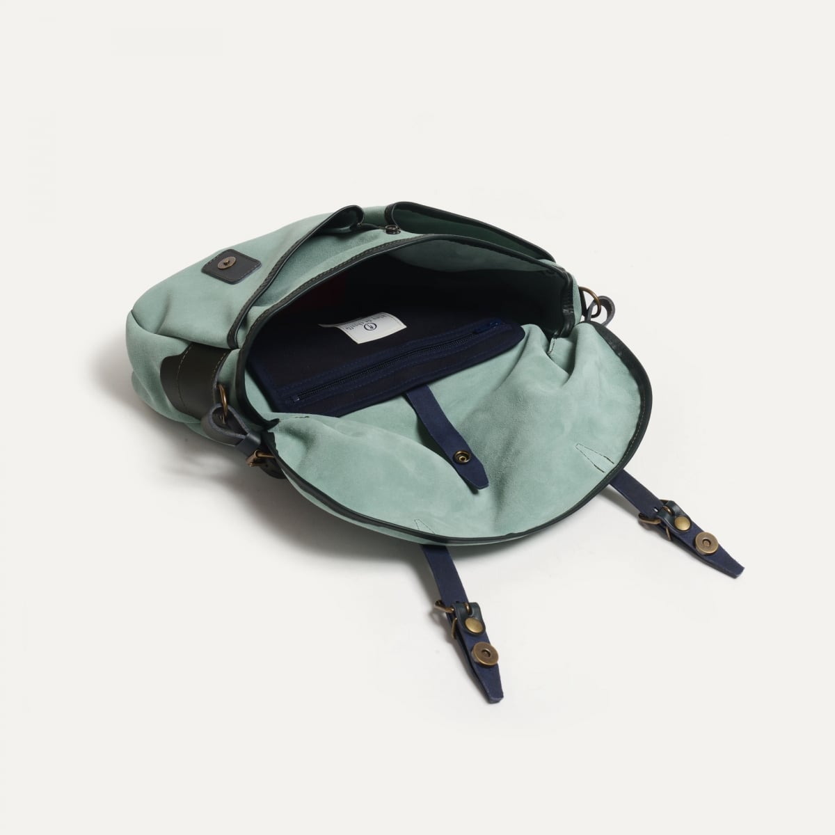 Musette S Fisherman's bag / Suede - Jade green (image n°7)