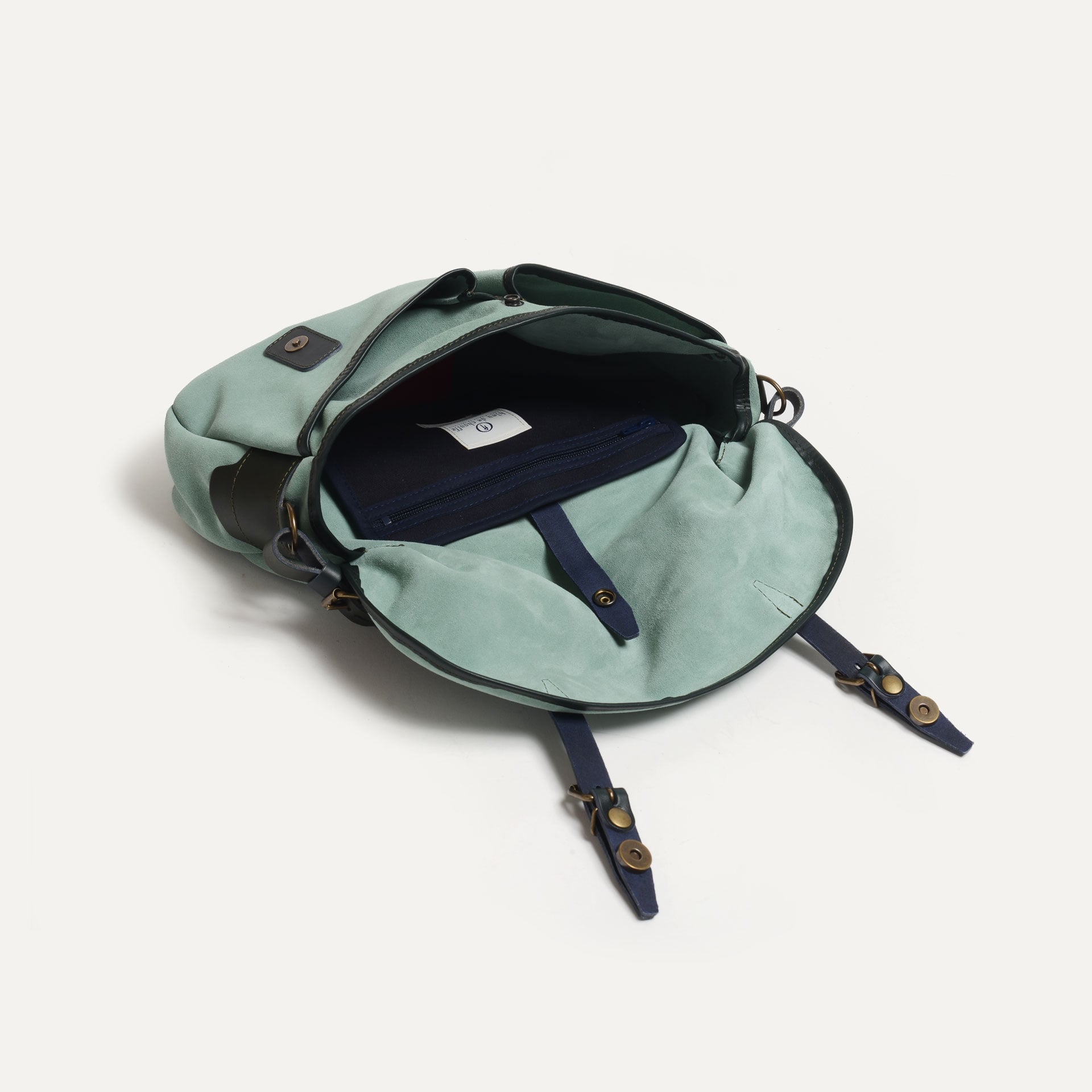 Musette des Fischers S / Veloursleder - Jadegrün (image n°7)
