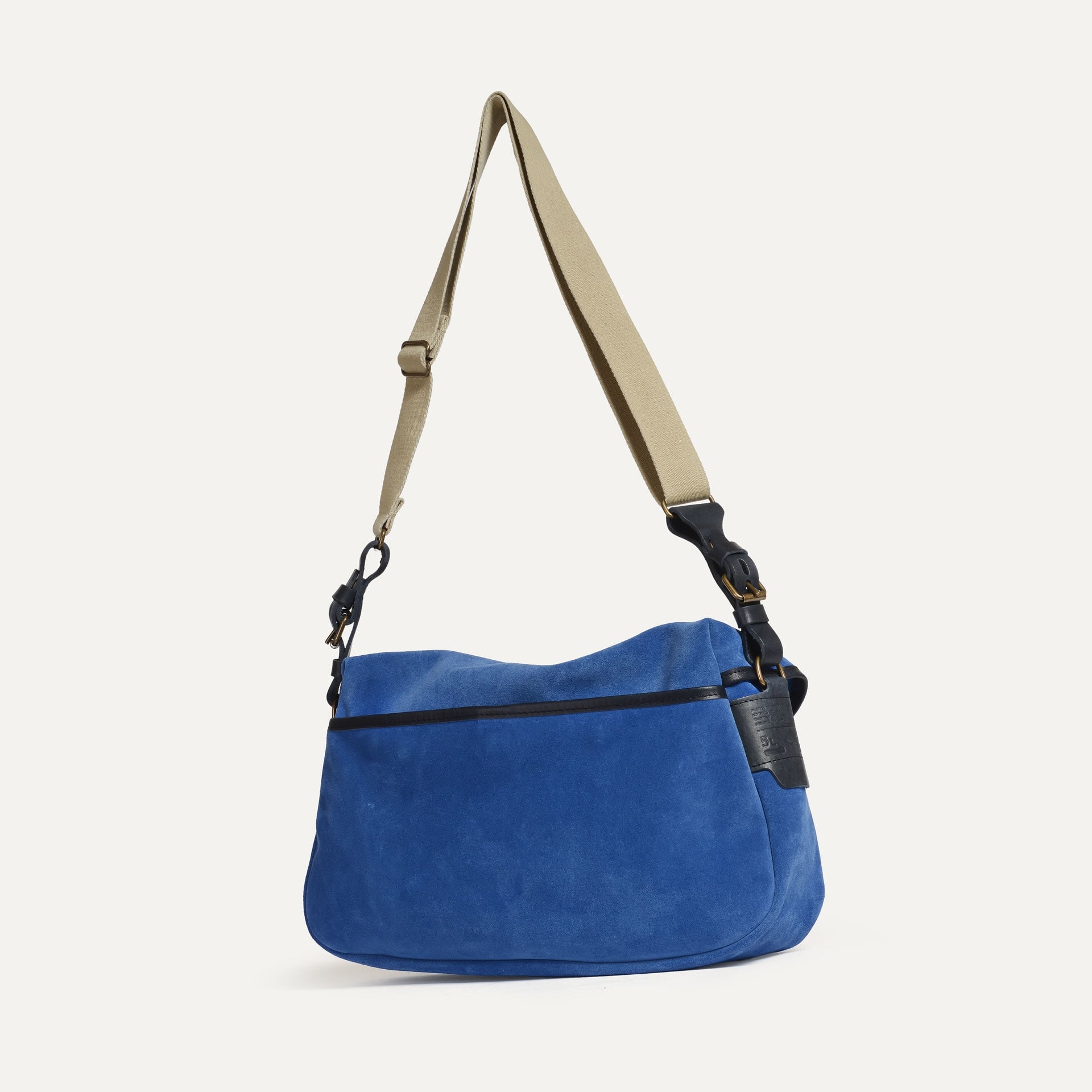 Musette S Fisherman's bag / Suede - Agate blue (image n°3)