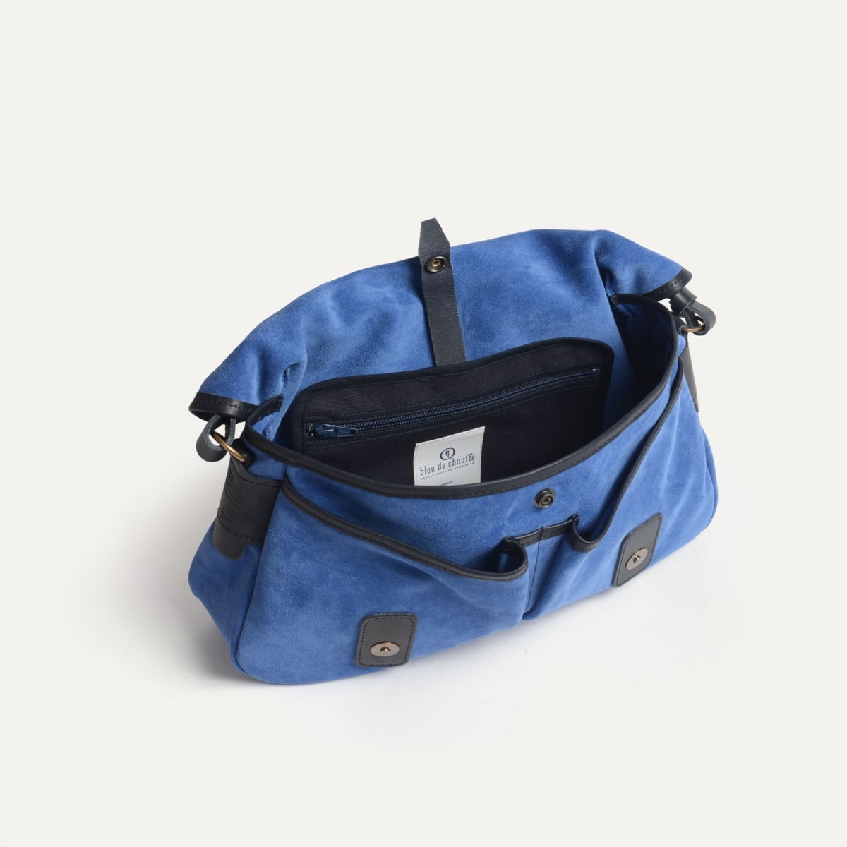 Musette S Fisherman's bag / Suede - Agate blue (image n°5)