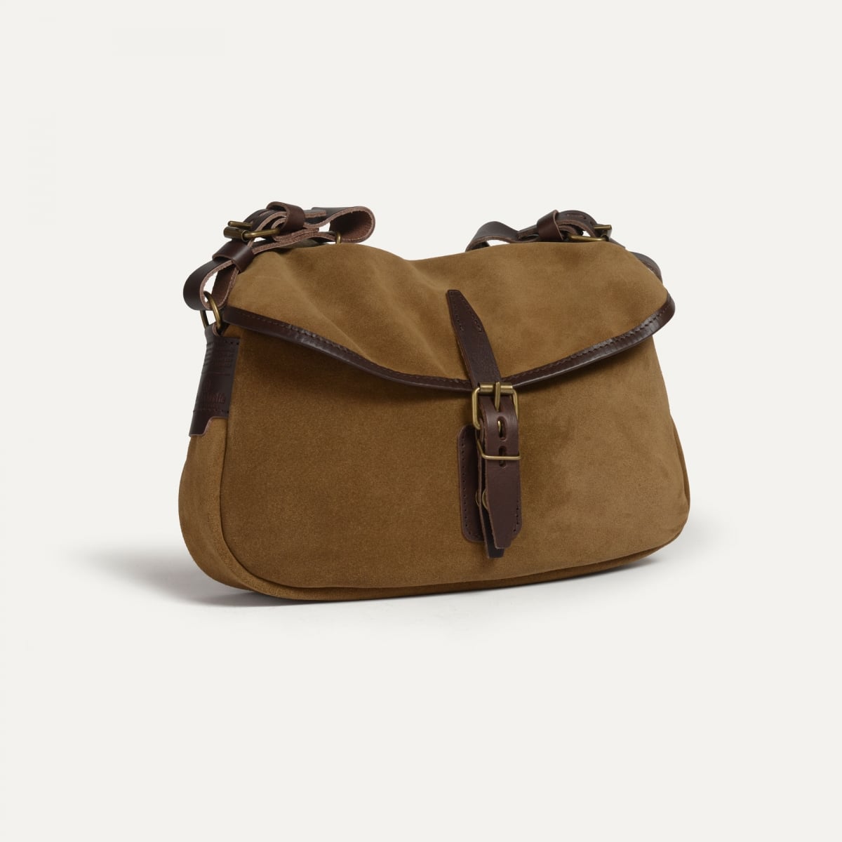 Musette du Pêcheur XS / Cuir Velours - Marron Noisette (image n°3)