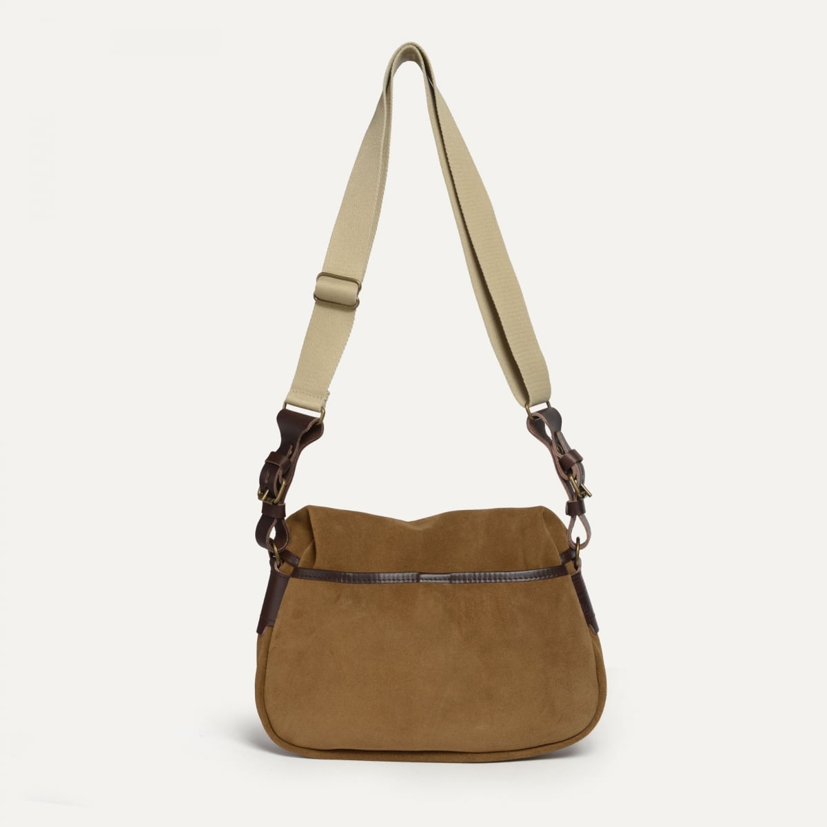 Musette du Pêcheur XS / Cuir Velours - Marron Noisette (image n°4)