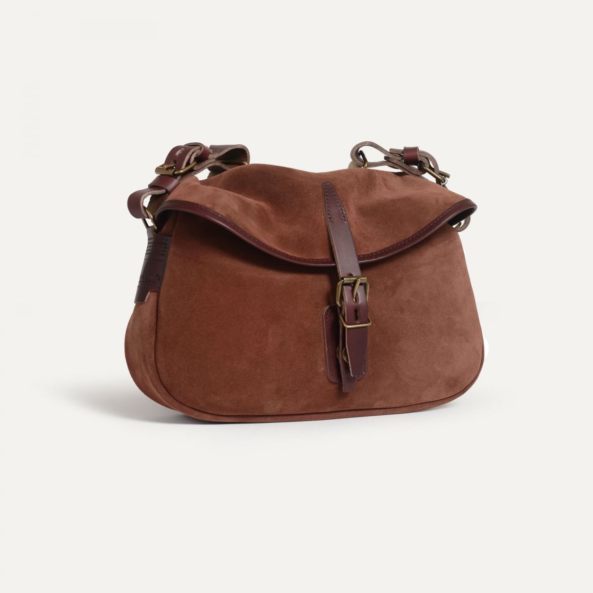 Musette XS Fisherman's bag / Suede - Ruby brown (image n°3)