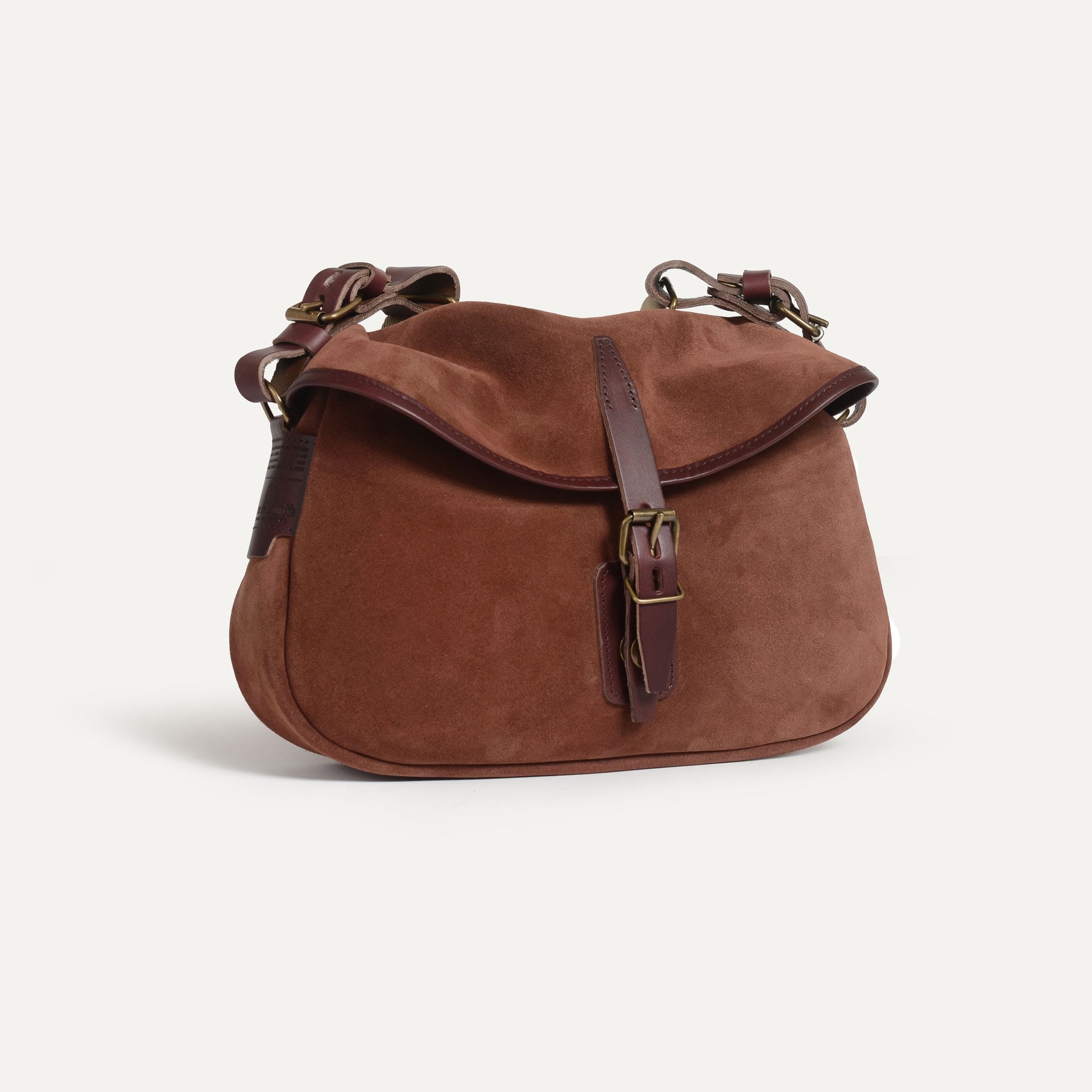 Bolsa de pescador XS / Cuero de ante - Marrón rubí (imagen n.º 3)