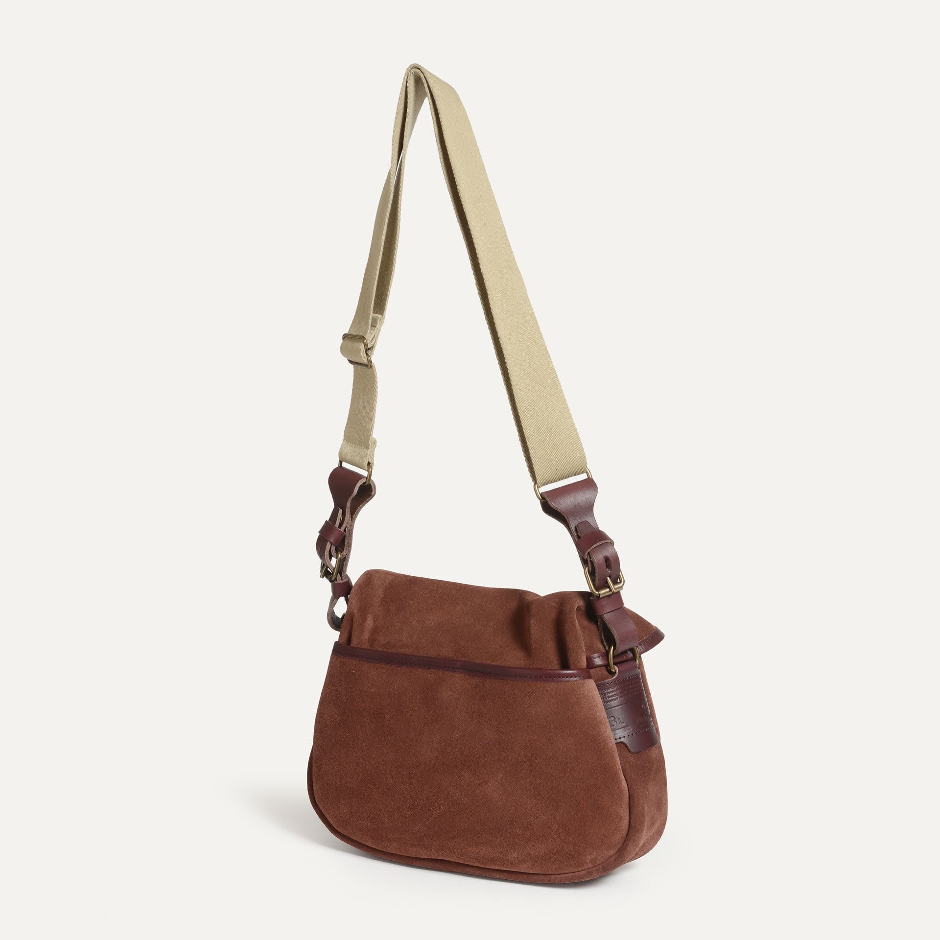 Musette des Fischers XS / Veloursleder - Rubinbraun (image n°4)
