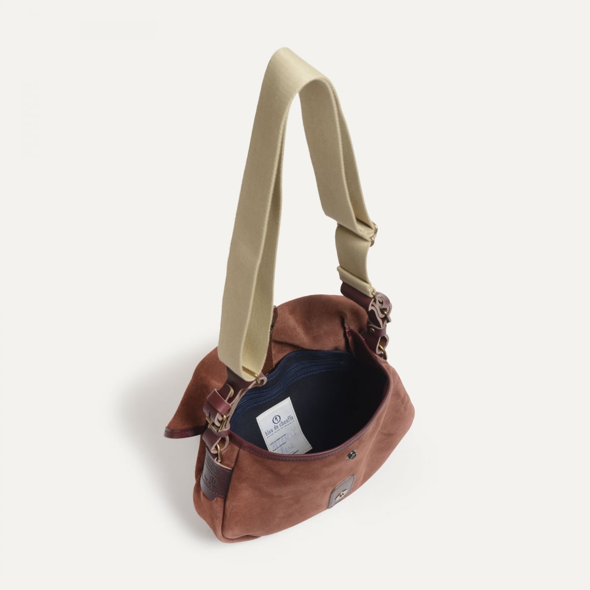 Musette XS Fisherman's bag / Suede - Ruby brown (image n°5)
