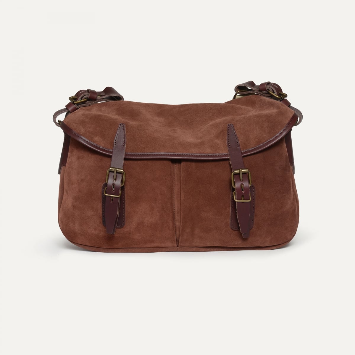 Musette S Fisherman's bag / Suede - Ruby brown (image n°1)