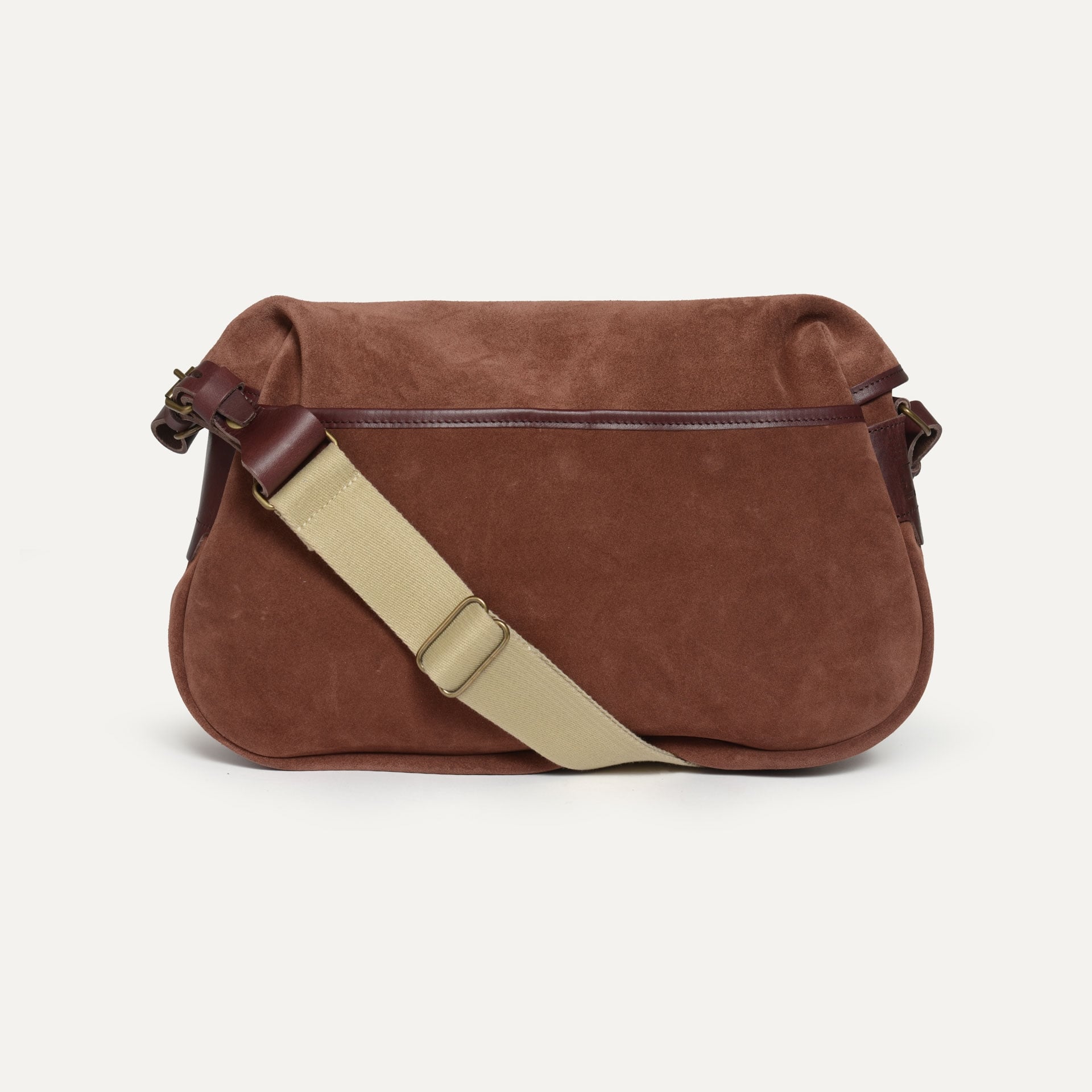 Musette S Fisherman's bag / Suede - Ruby brown (image n°3)