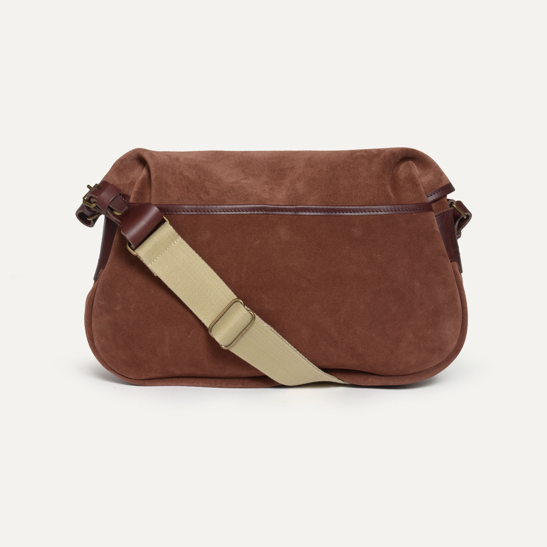 Musette des Fischers S / Veloursleder - Rubinbraun (image n°3)