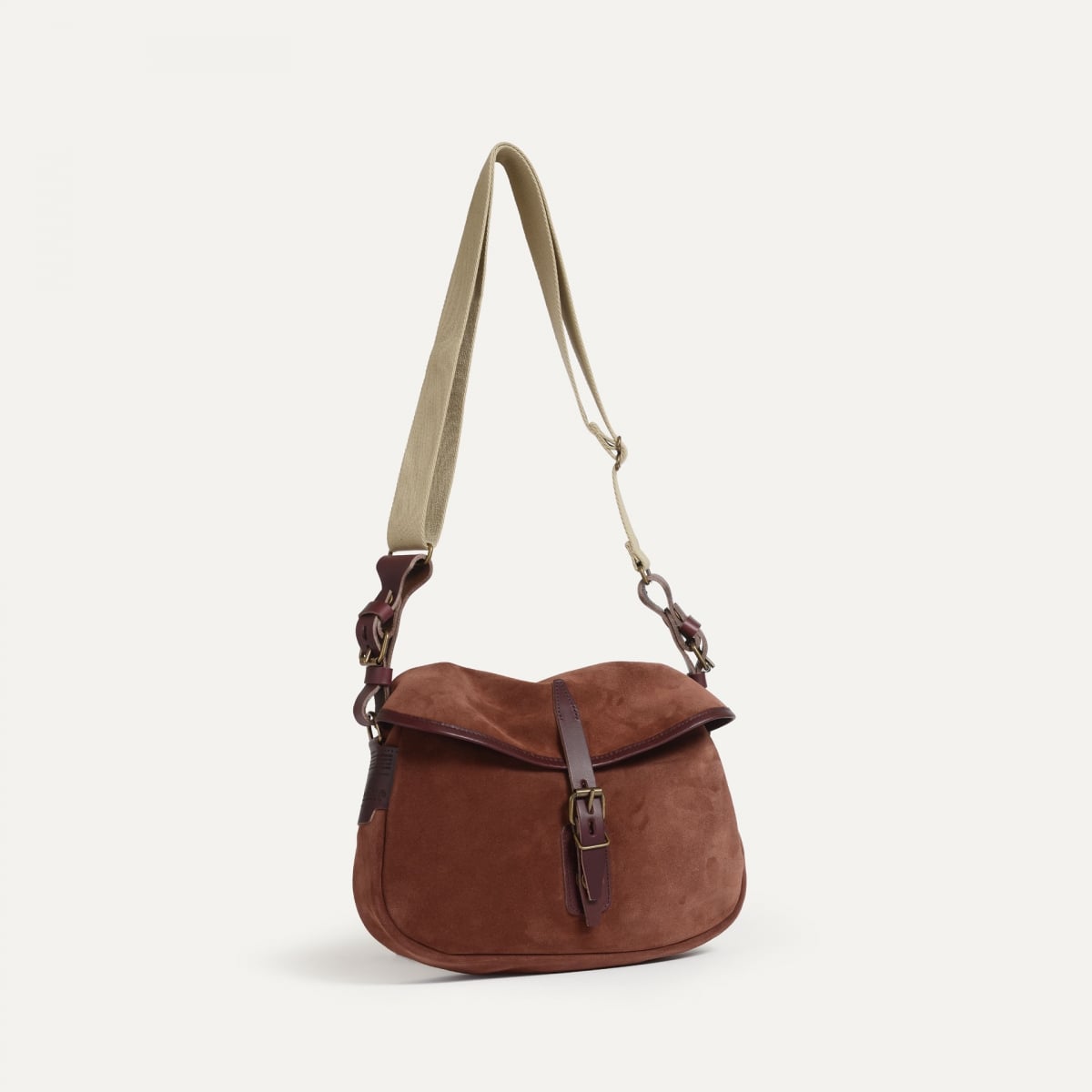 Bolsa de pescador XS / Cuero de ante - Marrón rubí (imagen n.º 2)