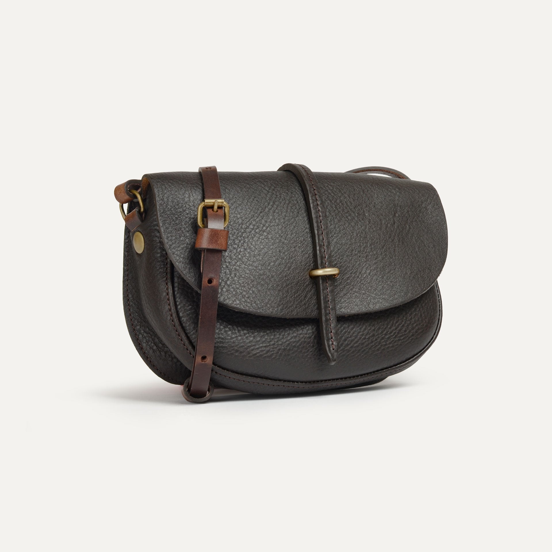Mini sac postier Java - Marron Brun (image n°2)