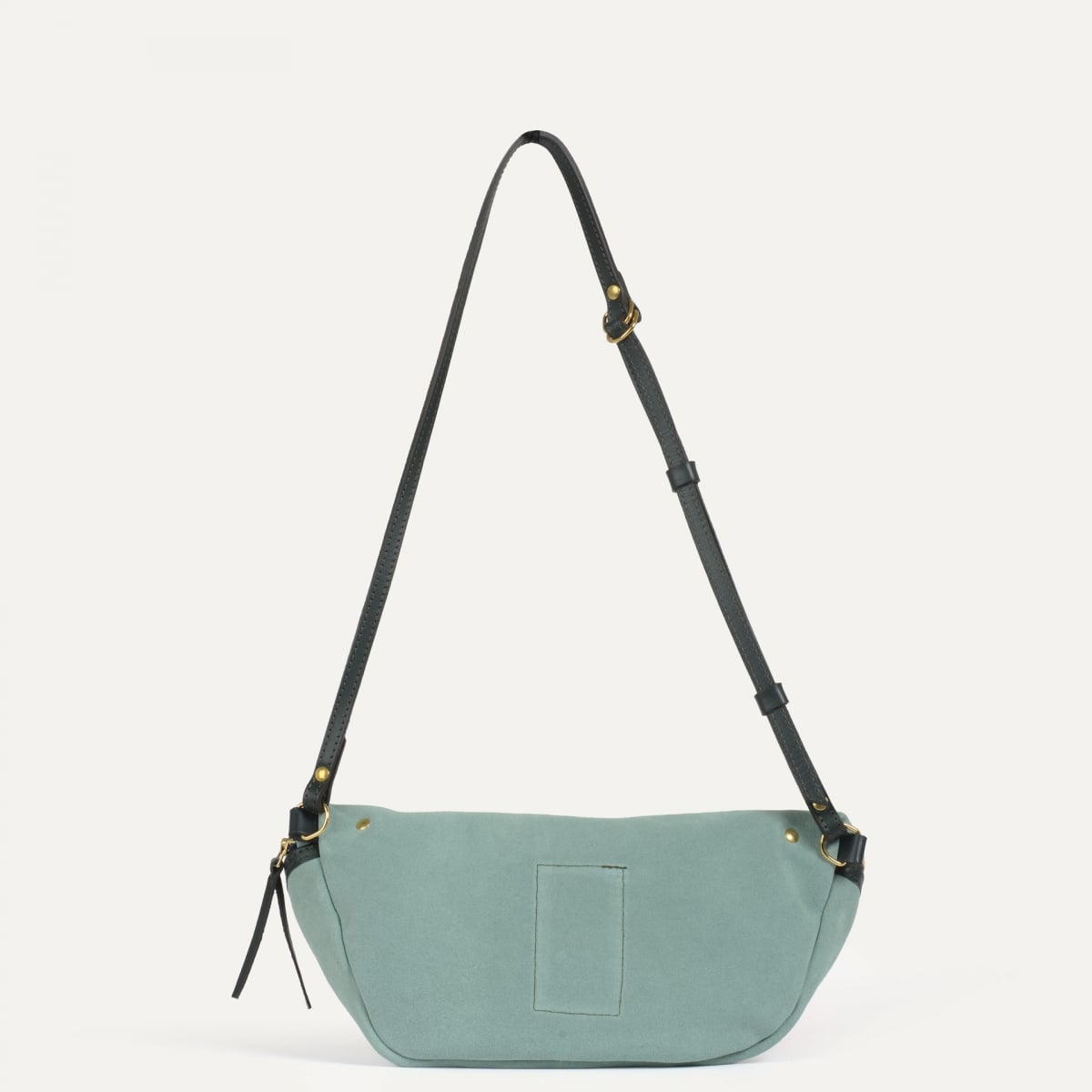 Sac banane Bea / Cuir Velours - Vert jade (image n°2)