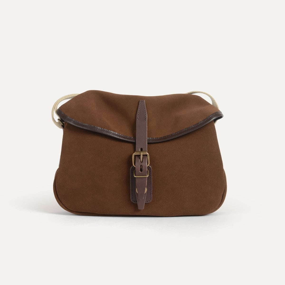 Musette XS Fisherman's bag / Suede - Chocolat (image n°1)