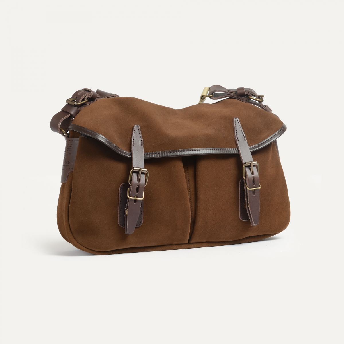 Musette des Fischers S / Veloursleder - Schokolade (image n°2)