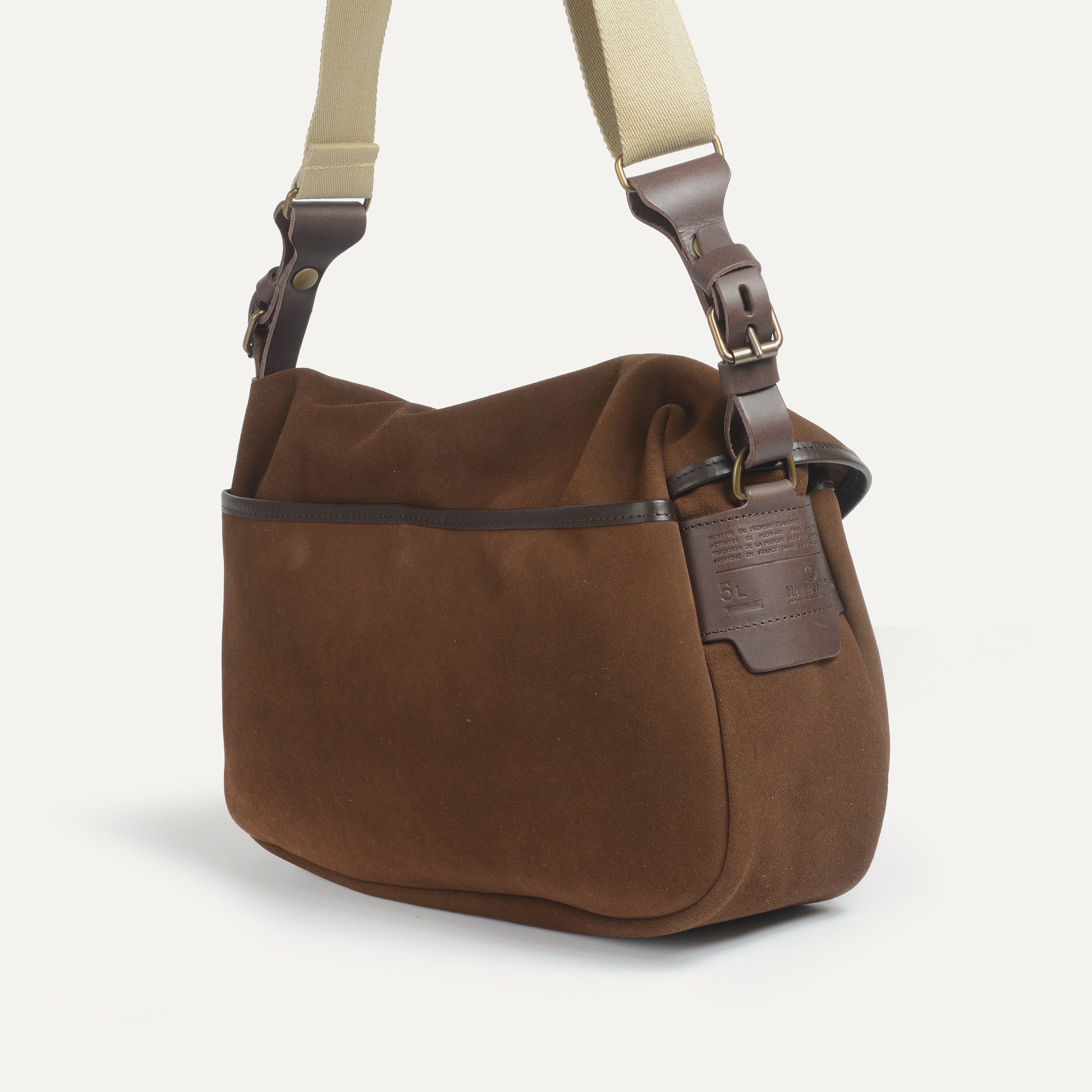 Musette S Fisherman's bag / Suede - Chocolate (image n°4)