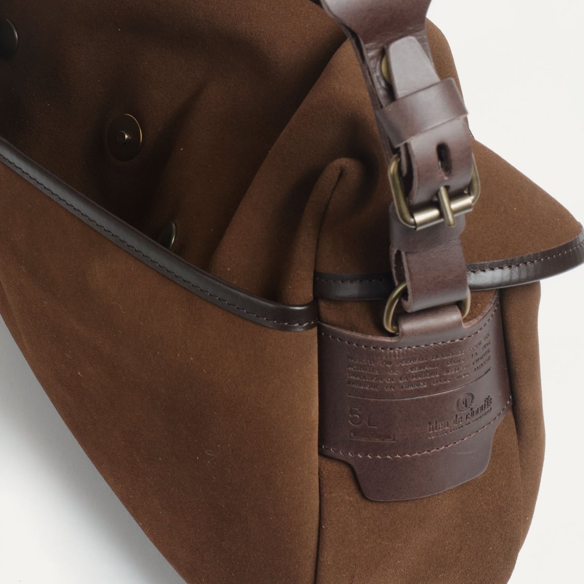 Musette des Fischers S / Veloursleder - Schokolade (image n°5)