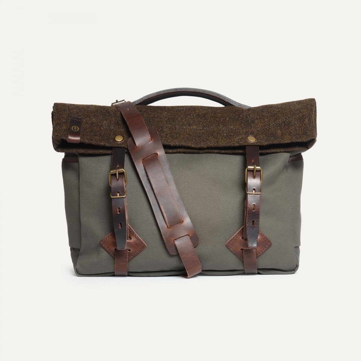 Gaston Musette Satchel Bag - Khaki BM / Tweed (image n°1)