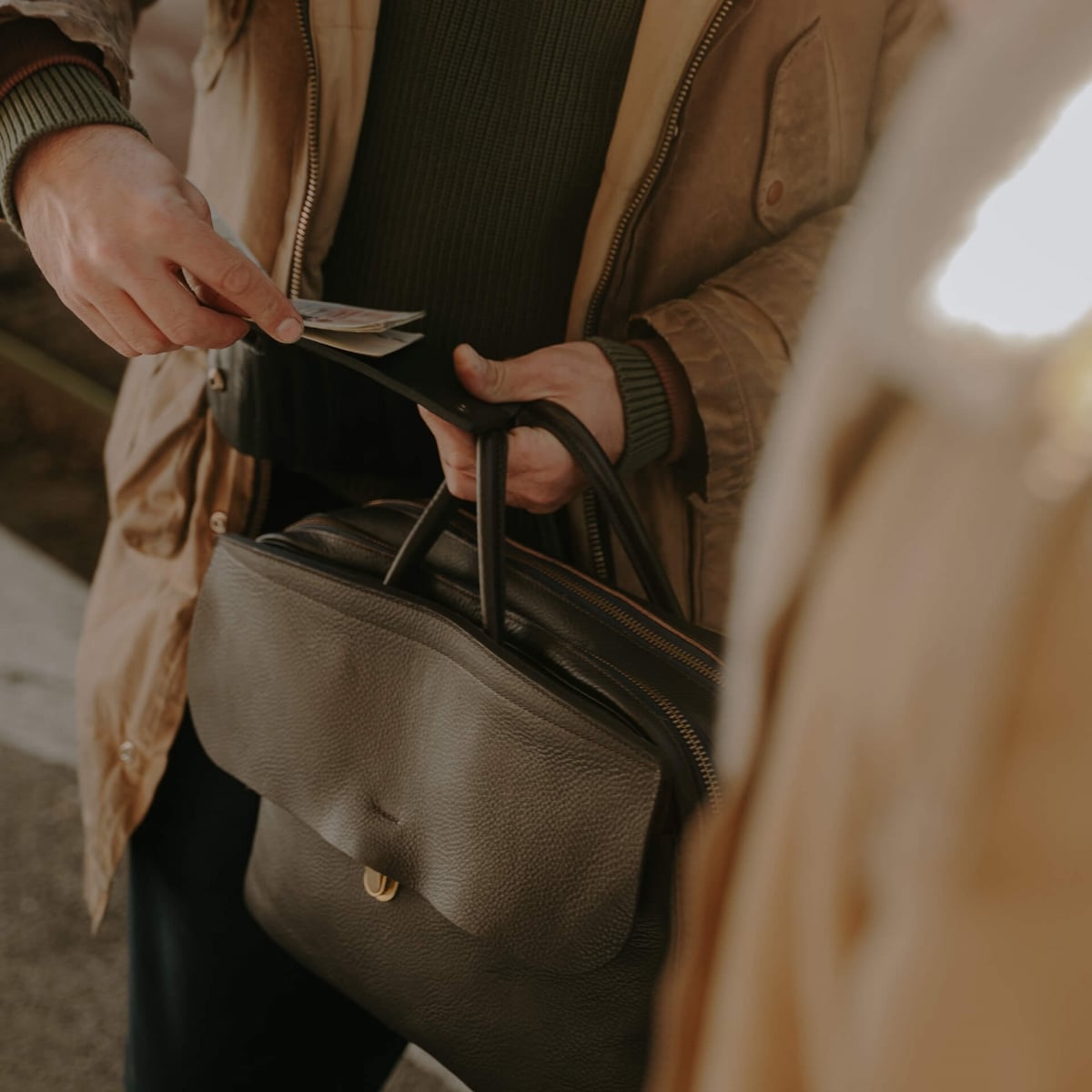 Zeppo duo business bag - Liscio Brown (image n°4)