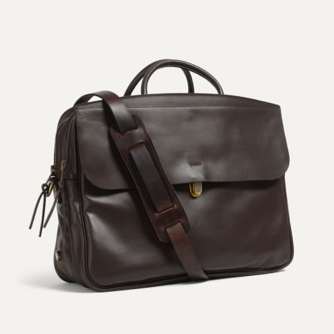 Zeppo duo business bag - Liscio Brown
