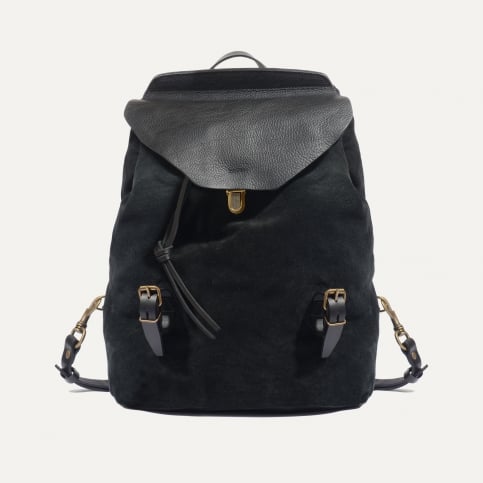 Rucksack Zibeline - Schwarzes Wildleder