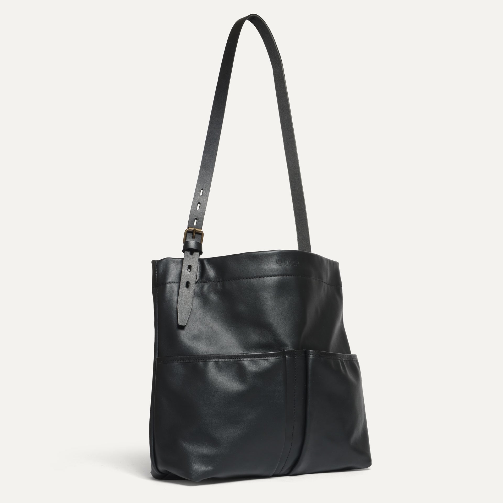 Bolso alto Gombe liscio - Negro (imagen n.º 2)