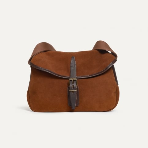 Musette du Pêcheur XS / Cuir Velours - Brun Fauve