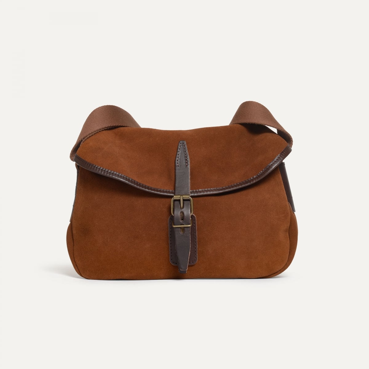 Musette XS Fisherman's bag / Suede - Fawn Brown (image n°1)