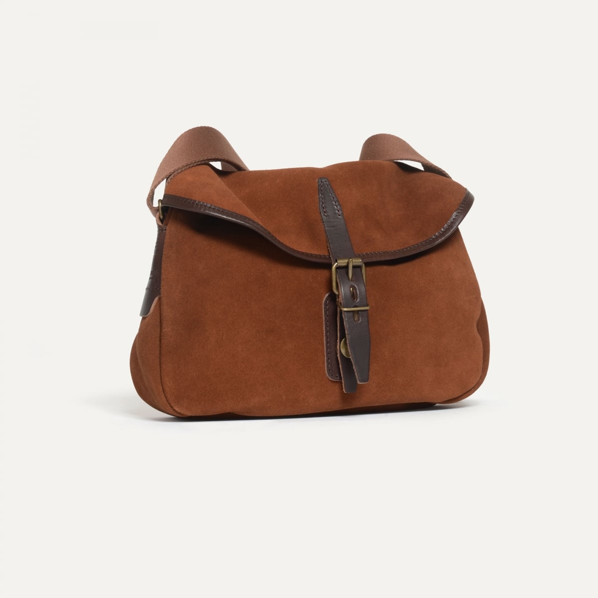 Musette du Pêcheur XS / Cuir Velours - Brun Fauve (image n°2)