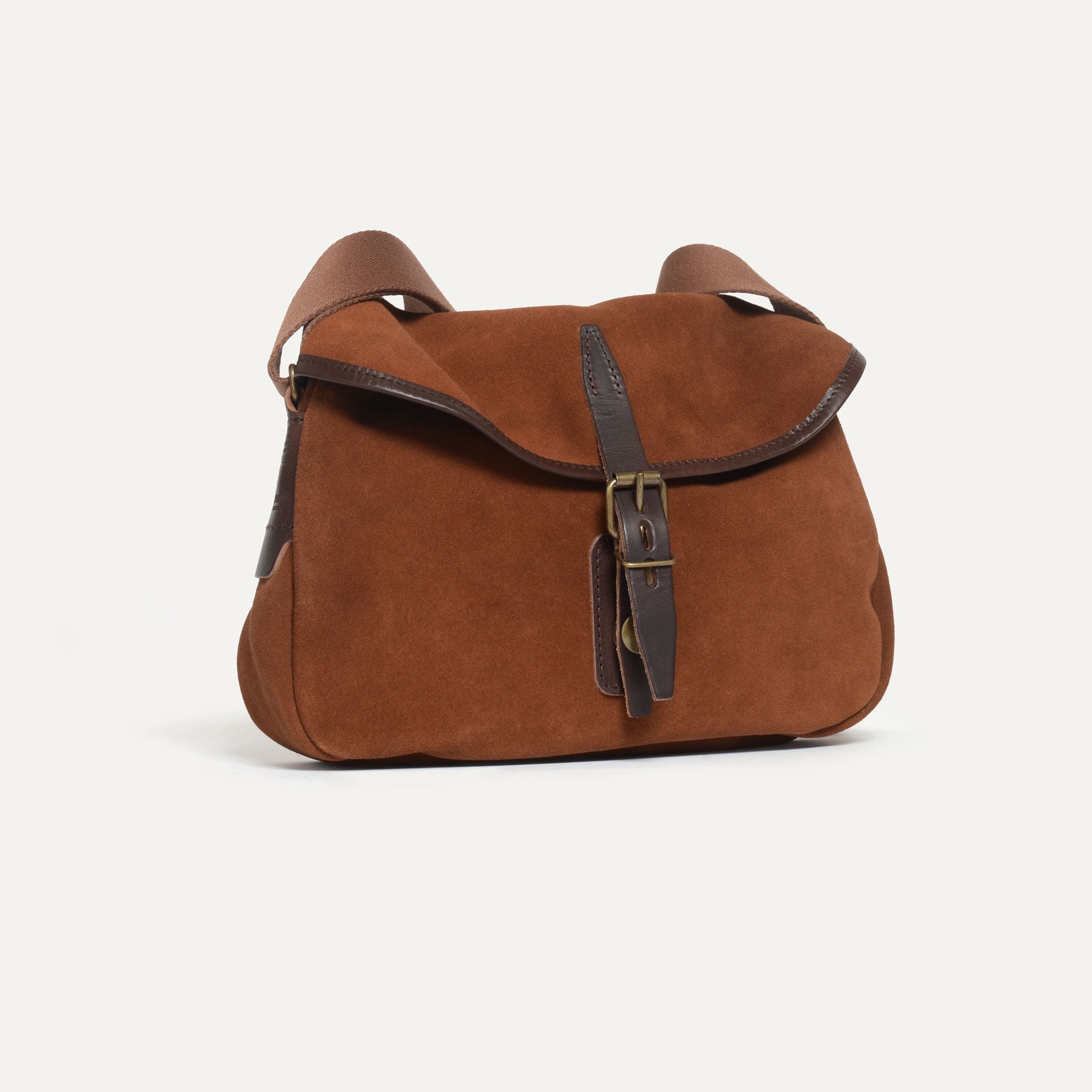 Musette du Pêcheur XS / Cuir Velours - Brun Fauve (image n°2)