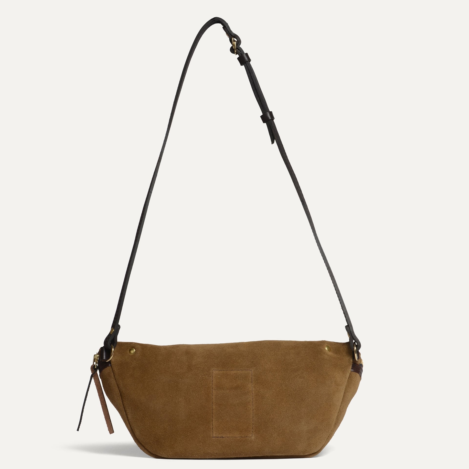 Sac banane Bea / Cuir Velours - Marron Noisette (image n°3)