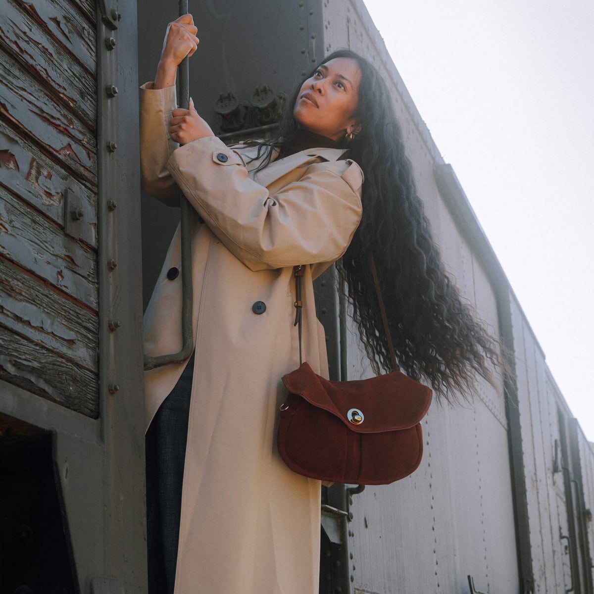 Soft musette S Janice - Brun fauve (image n°7)