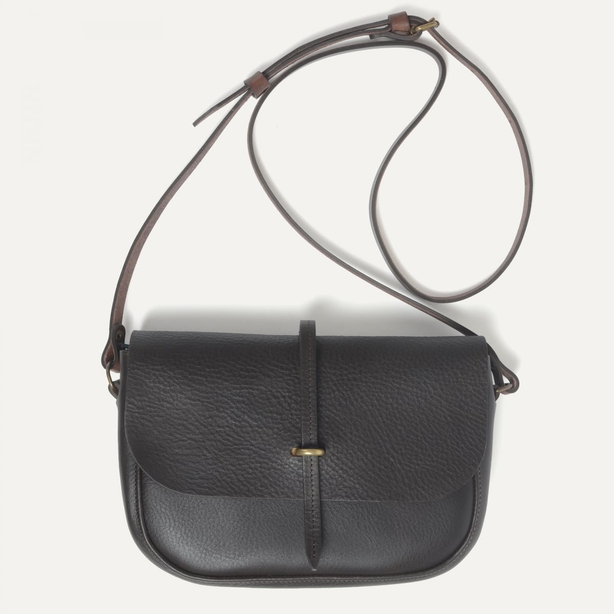 Pastiche postman bag / handbag - Dark Brown (image n°3)