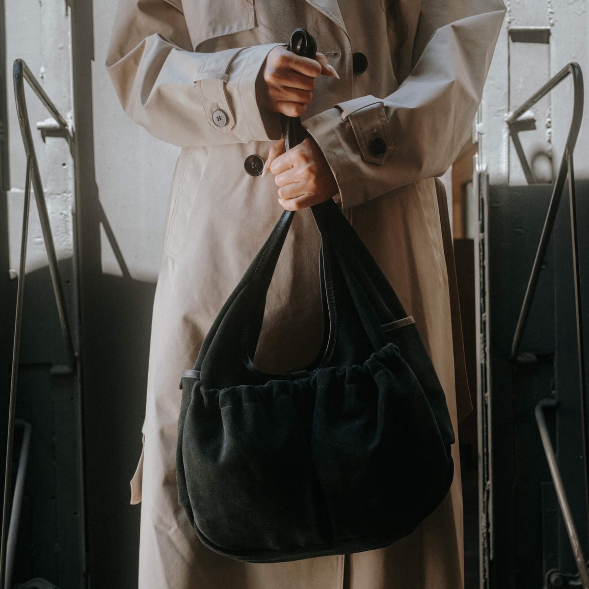 Tasche Paula - Schwarz Wildleder (image n°9)